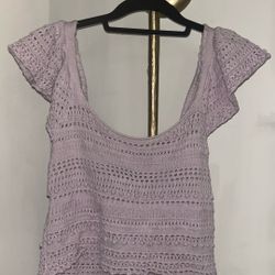 Lavender Knitted Top