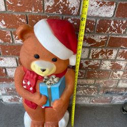 Teddy Bear Blow Mold Empire Christmas