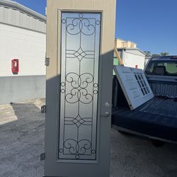 Exterior 8ft glass front door 36x95.2(