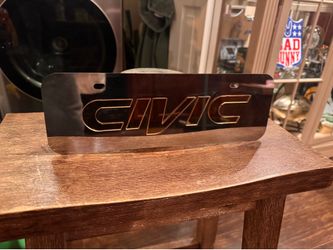 Honda Civic Chrome Plate Cover 12” x 4”