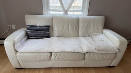 Matching Italian Leather Sofa Set