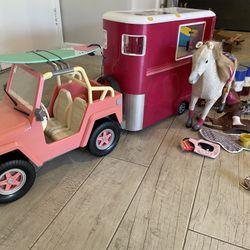 Our Generation Jeep & Horse Trailer