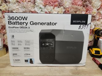 EcoFlow
1800-Watt DELTA 3 Portable LFP Power Station, 1024Wh Battery Generator, Push-Button Start, Home Backup, RVs, Camping