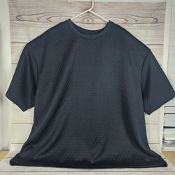 Saints Studio Men's Textured Knit Shirt Size 5X Black Short Sleeves T-shirt Logo