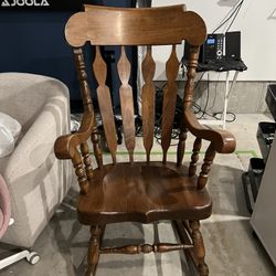 Classic Hitchcock-Style Wooden Rocking Chair