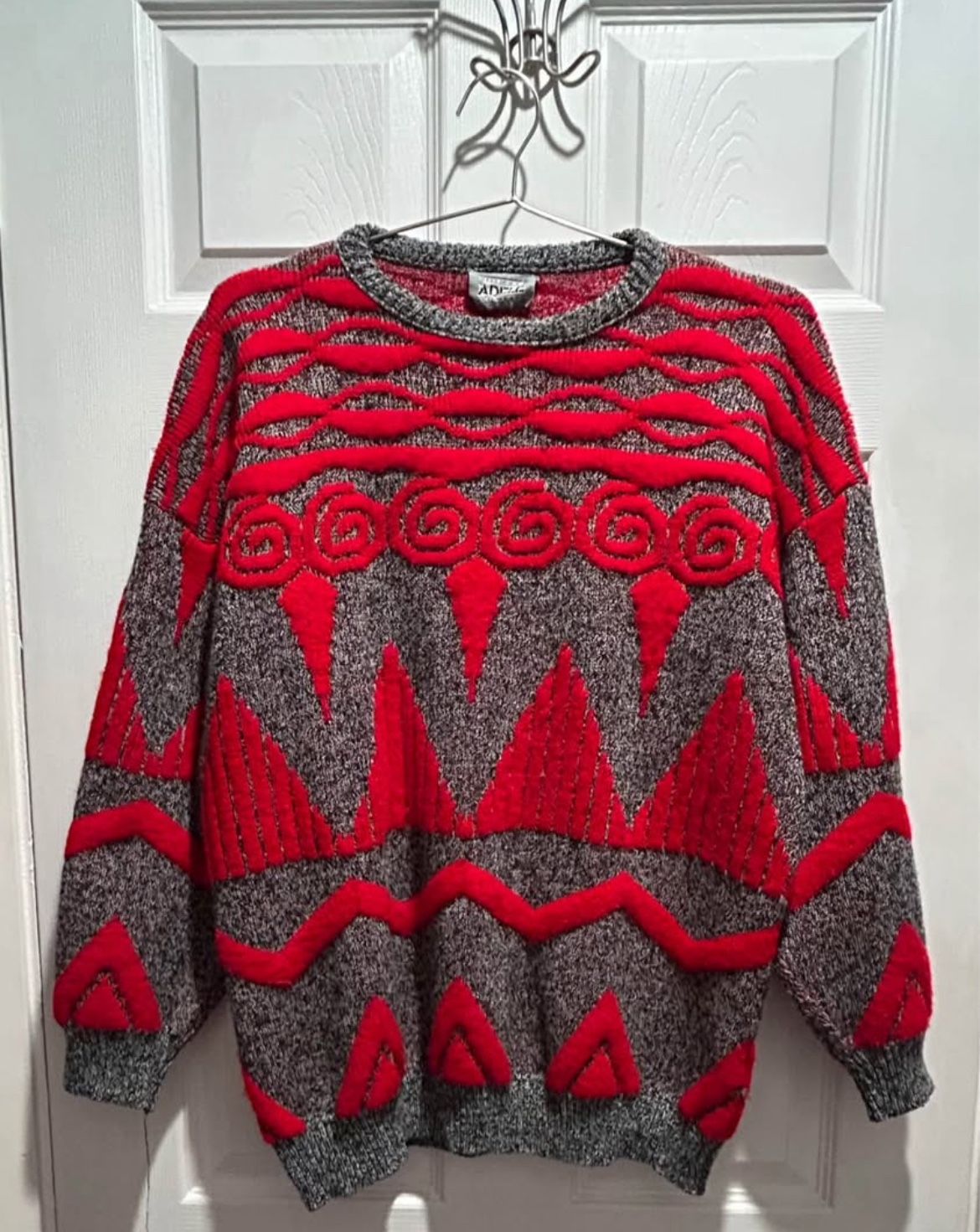 Vintage Adele Sweater Men's/women’s 90s Geometric Fair Isle Cottage Cabin Core USA