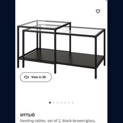 IKEA Nesting Glass Coffee Table 