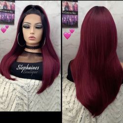 Human Hair Blended Lace Front Wig 
