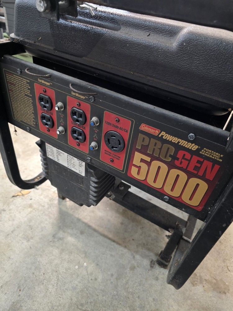 Coleman Powermate Pro Gen 5000 Watt Generator