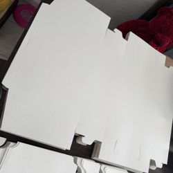 62 White Bakery Boxes 15” x 11” x 5”