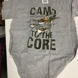 Buck Wear Youth Camo To The Core T Shirt Athl Heather Medium 