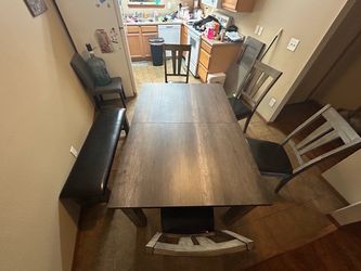 Dining Table with Chairs and Bench