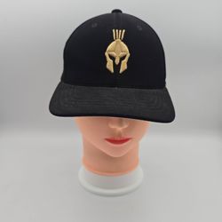 Pacific Headwear Viken A9 Baseball Bat Spartan Logo Black Hat Youth 6 3/8-6 7/8.     4