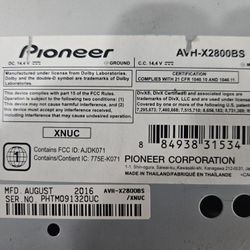 Pioneer Ddin Avh 2800