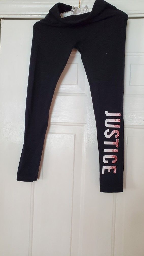 Justice Black Leggings Size 10/12 Gjrls