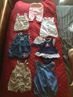 Girl clothes 9m ...12m...24m 7pcs