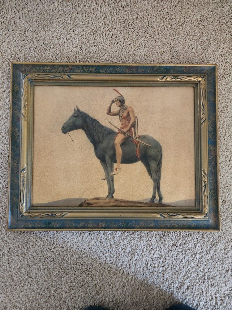 Vintage American Indian Scout Print
