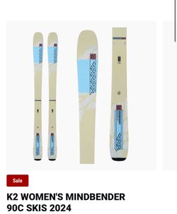 Used Just 3 Times K2  166cm Mindbender Skis With black Bindings Size 