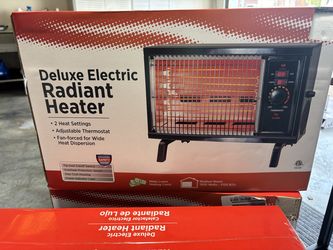 Intertek Deluxe Electric Radiant Heater 2 Settings Adjustable Thermostat Overheat Sensor New/Box