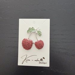Kawaii red Cherry charm decoden flatbacks