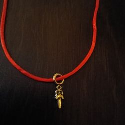 Chrome Hearts Bracelet String Red Dagger