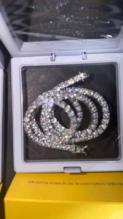 Moissanite GRA Tennis Chain 20/22 inch S925
