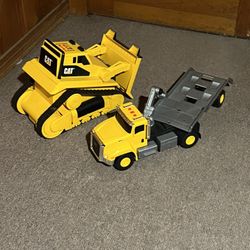 Cat Toys Consyruction plastic  Vehicle 2 pack Yellow