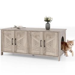 Cat enclosure TV stand