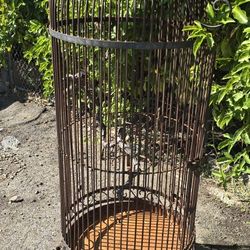 Antique Bird Cage And Antique Candle Operas
