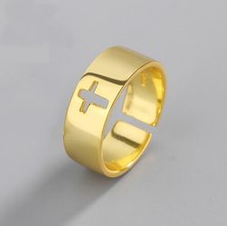 925 stamped sterling silver ring Gold color