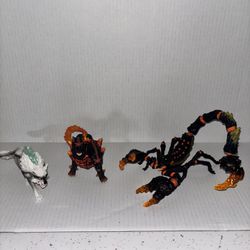 Schleich Scorpion Hellhound Two Head And Ice Snow Wolf