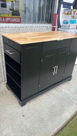 Kitchen Island Modern Storage Cabinet