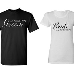 Groom And Bride Shirts- $30/Set 