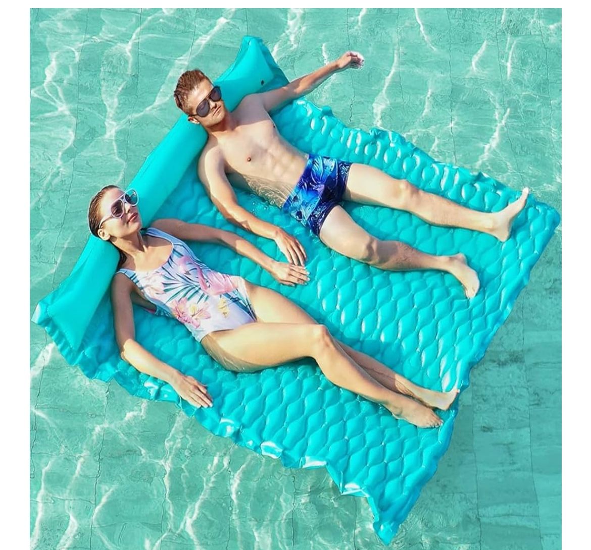 Brand: Jasonwell Jasonwell Floating Mat Pool Floats - Giant Inflatable Pool Float Lake Raft Lounge Floating Water Mat for Swimming Pool Floatie Lounge