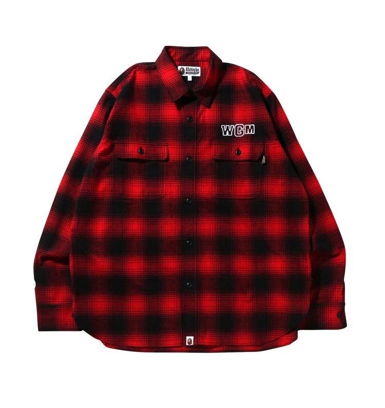 BAPE Check Shark Flannel Red size Medium