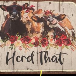 Herd That Mouse Pad Cow Farm Decor