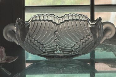 Crystal Double Headed Swan Bowl