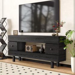 70.8" Console Table, Farmhouse 2-Tier Entryway Table with Display Shelf 