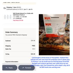 Nuk bottles 5oz and 10oz just bout 10oz ones and mist return by 2days