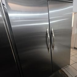 60" VIKING COLUMNS REFRIGERATOR AND FREEZER STAINLESS STEEL 