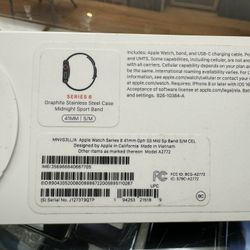 Apple Watch Series 8 41mm Stainless Steel Graphite Mid Cellular And GPS New In Box 