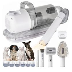 Kit de aseo para perros y máquina de corte al vacío, kit de aspiradora para perros y gatos