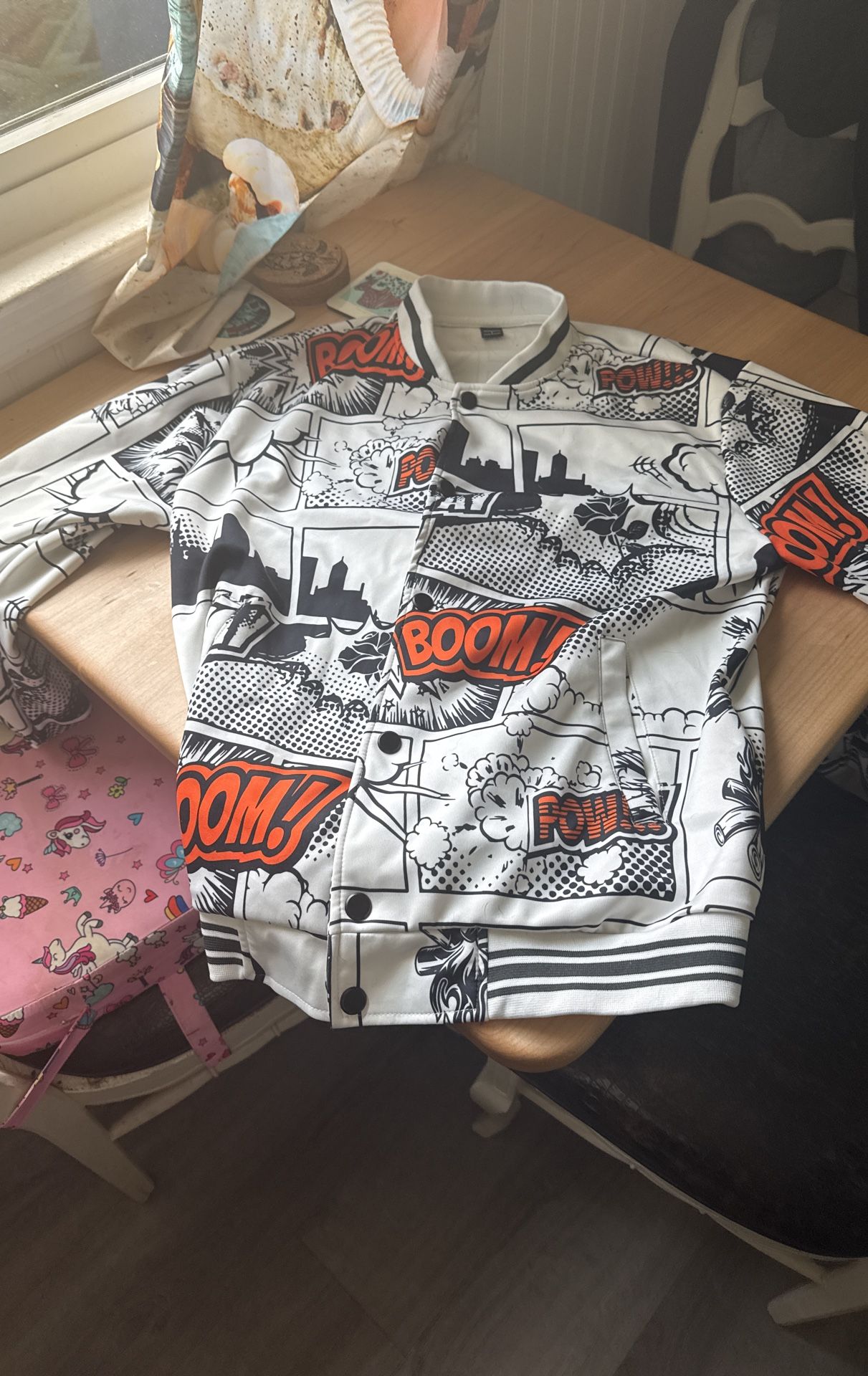 Button Up Cartoon Jacket Never Worn