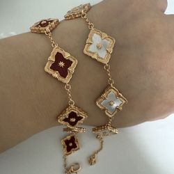 Reversible Bracelet In Res And White