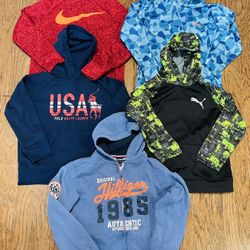 Nike, Ralph Lauren, Hilfiger, Puma, Hoodies, Jackets Sweatshirts In Excellent Condition, Boys Size: Large 