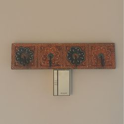 Decorative Wood Wall Hanging Hook Rack