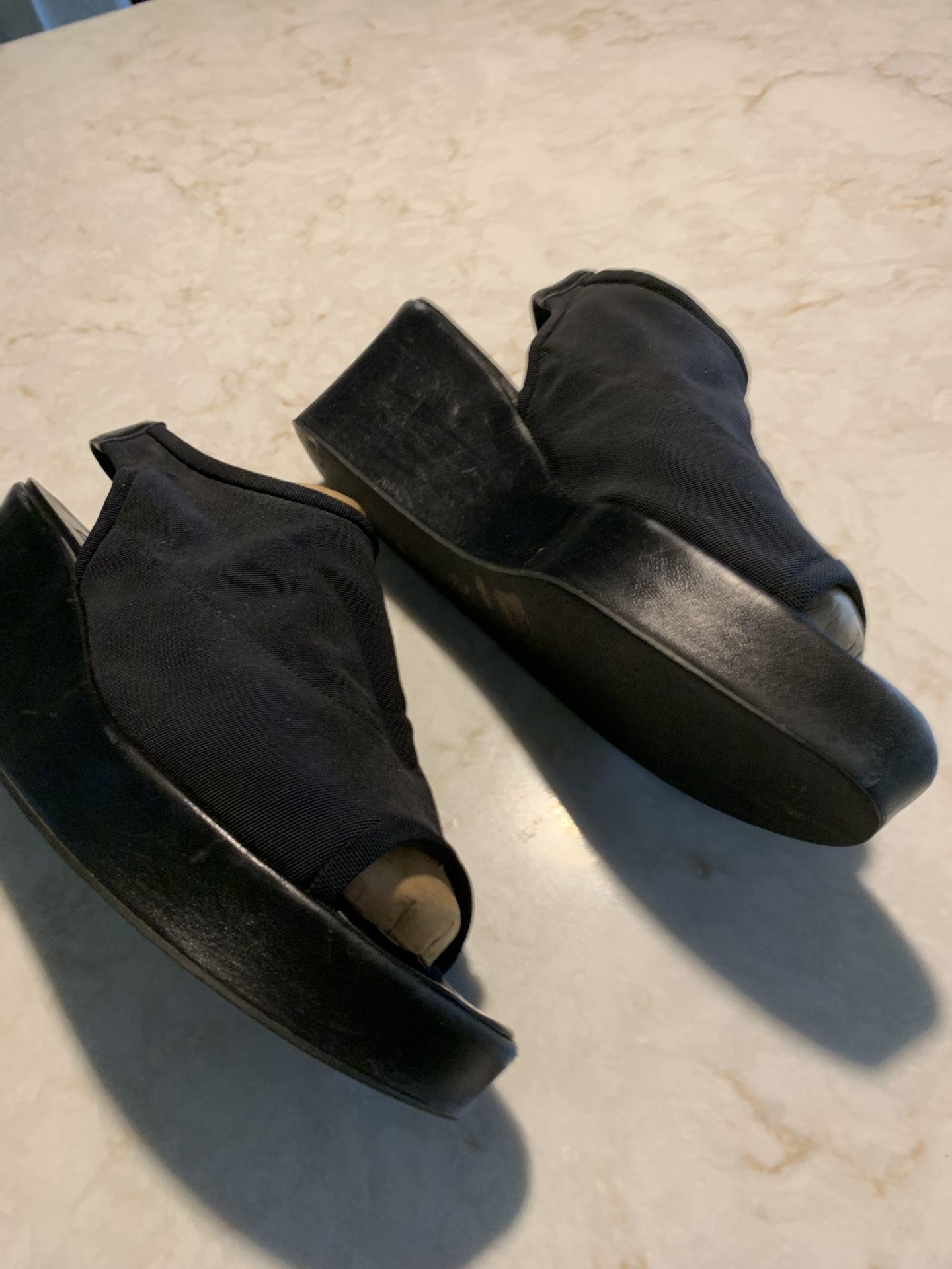 Donald J Pliner Black Wedge Sling backs  Size 11