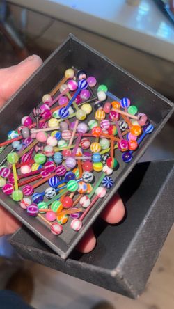 Tongue Rings Plastic $5