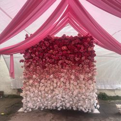 Flower Wall Backdrop Ombre 