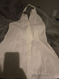 Vintage ruffles halter top L